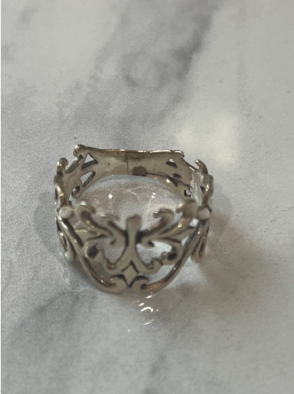 Intricate Sterling Silver Filigree Women's Ring size 7.5